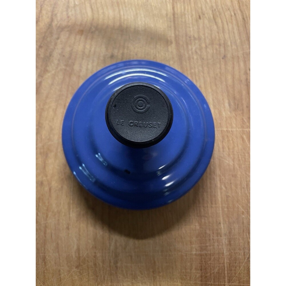 LE CREUSET Logo LID ONLY Kobalt Blue Enamel Steel Tea Kettle Replacement Top 4”
